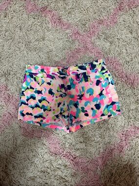 Lilly Pulitzer Neon Abstract Printed Denim Shorts
